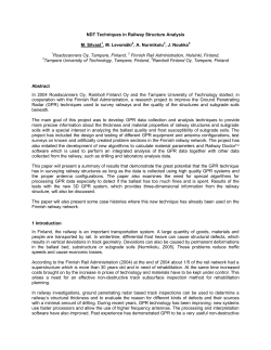 NDT Techniques in Railway Structure Analysis M. Silvast1, M