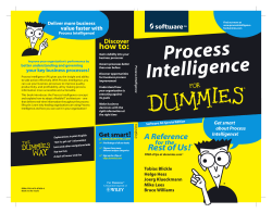 Process Intelligence For Dummies, Software AG