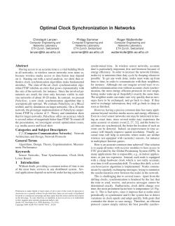 Optimal Clock Synchronization in Networks