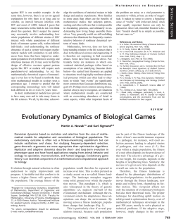 Evolutionary Dynamics of Biological Games