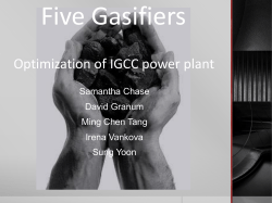 Optimization of IGCC power plant