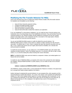 Modifying the File-Transfer Behavior for MSIs