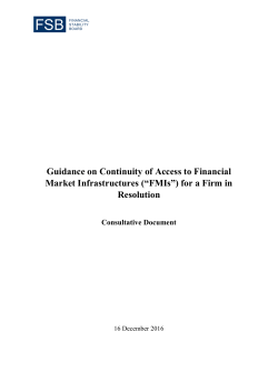 Guidance on Continuity of Access to Financial Market Infrastructures