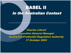Basel II - Australian Prudential Regulation Authority