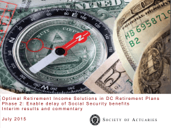Optimal Retirement Income Solutions in DC Retirement Plans