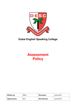 policies for secondary school - Dubai English Speaking College