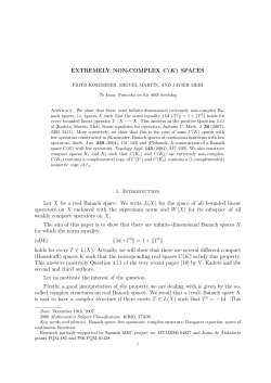 EXTREMELY NON-COMPLEX C(K) SPACES 1. Introduction Let X