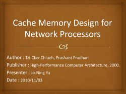 A New IP Lookup Cache for High Performance IP Routers