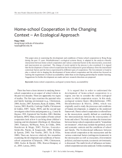 Home-school cooperation in the changing context