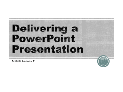 Delivering a PowerPoint Presentation