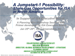 Shale Gas Opportunities