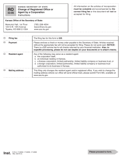 Change of Registered Office or Agent by a Corporation Instructions