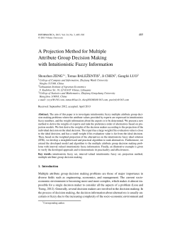 A Projection Method for Multiple Attribute Group Decision