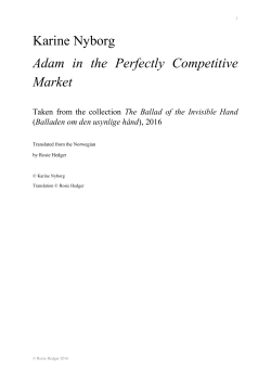 Karine Nyborg Adam in the Perfectly Competitive Market