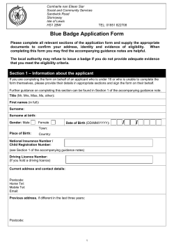 Appendix D: Model application form
