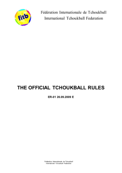 the official tchoukball rules
