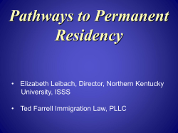 Pathways to Permanent Residency