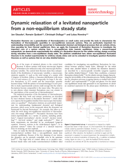 Dynamic relaxation of a levitated nanoparticle