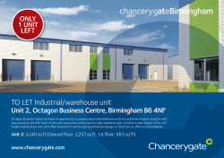 TO LET Industrial/warehouse unit