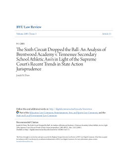 The Sixth Circuit Dropped the Ball: An Analysis of Brentwood