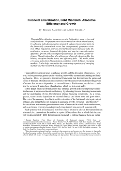 Financial Liberalization, Debt Mismatch, Allocative Efficiency and