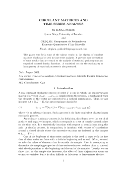 CIRCULANT MATRICES AND TIME