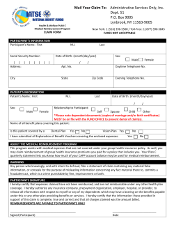 Mail Your Claim To - IATSE National Benefit Funds