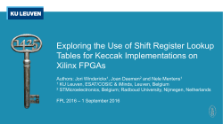Exploring the Use of Shift Register Lookup Tables for