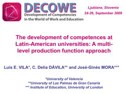 the development of competences and the methods of teaching and