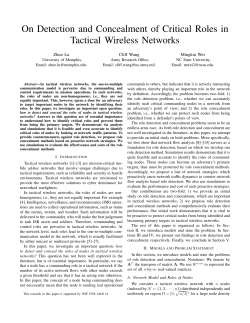 On Detection and Concealment of Critical Roles in