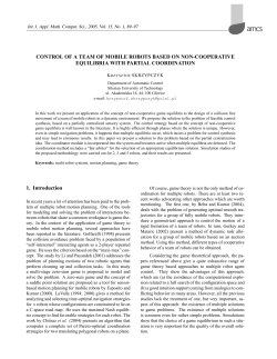 CONTROL OF A TEAM OF MOBILE ROBOTS BASED ON NON