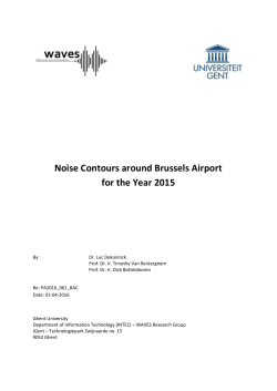 Noise Contours around Brussels Airport for the Year 2015