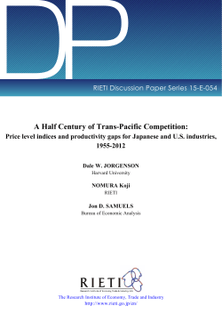 A Half Century of Trans-Pacific Competition: Price level indices and