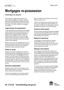 Mortgagee re-possession