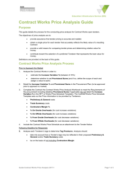 Contract Works Price Analysis Guide
