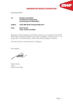 TOTAL BWF World Championships 2017