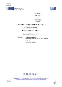 Outcome of Council meeting - Council of the European Union