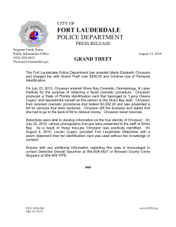 8/13 Grand Theft - Fort Lauderdale Police Department