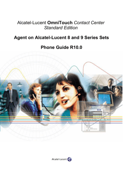 Alcatel-Lucent OmniTouch Contact Center Standard Edition Agent