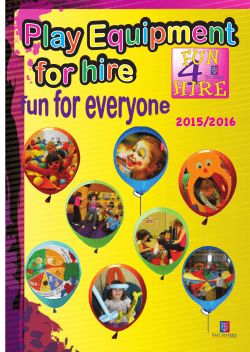 Fun 4 Hire - Play Equipment for Hire 2015/16