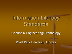 Information Literacy Standards