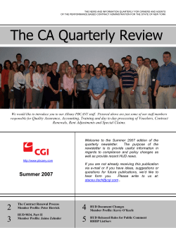 quarterly news and information for owners and agents
