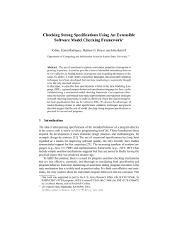 Checking Strong Specifications Using An Extensible