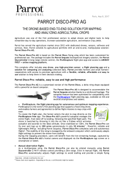 Paris, May 8, 2017 Parrot Disco-Pro AG The drone-based End