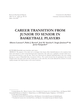 career transition from junior to senior in basketball players