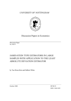 JAMES-STEIN TYPE ESTIMAT - University of Nottingham