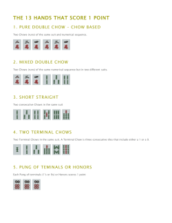 the 13 hands that score 1 point