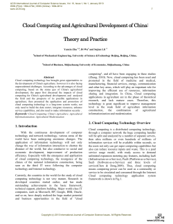 Cloud Computing and Agricultural Development of China: Theory