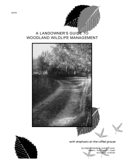 A LANDOWNER`S GUIDE TO WOODLAND WILDLIFE MANAGEMENT
