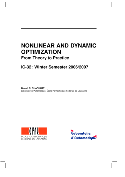 nonlinear and dynamic optimization - Infoscience